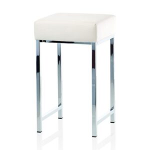 DW 64       Badhocker - chrom / Sitz weiß