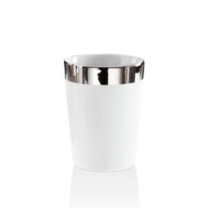 BE 50       Becher - Porzellan weiß / Platin