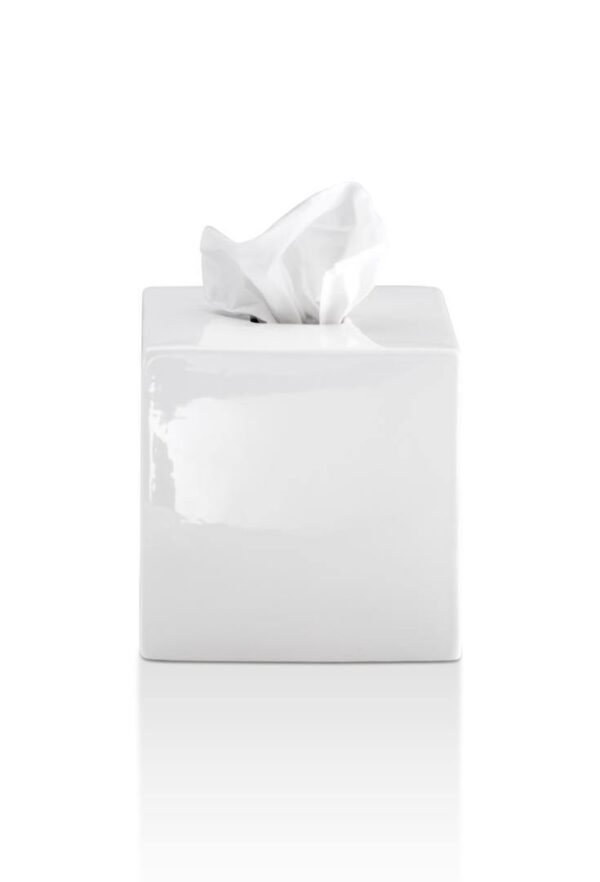 KB 89       Papiertuchbox quadr. - Keramik weiß