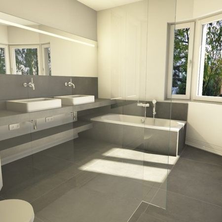 Bad in Alsterdorf - Modernes Badezimmer mit eleganter Beleuchtung
